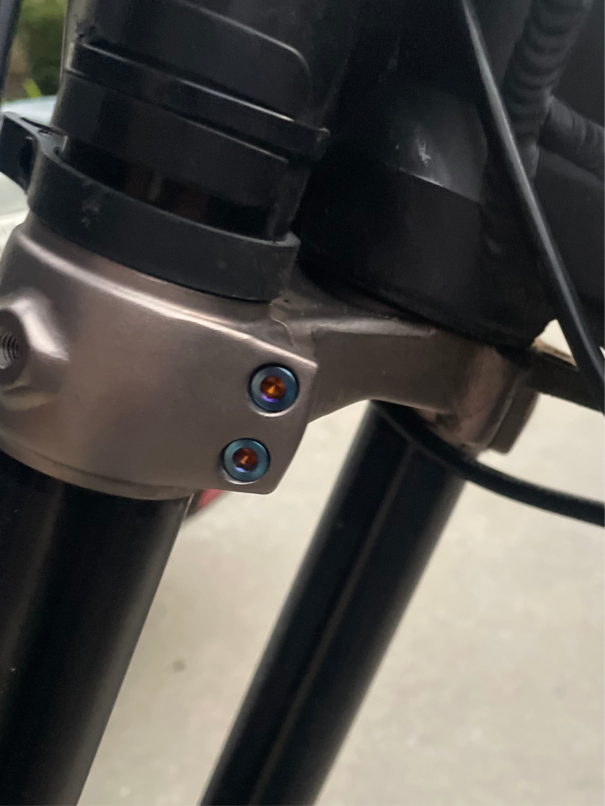 E-Moto Fork Triple clamp titanium (4 pc)