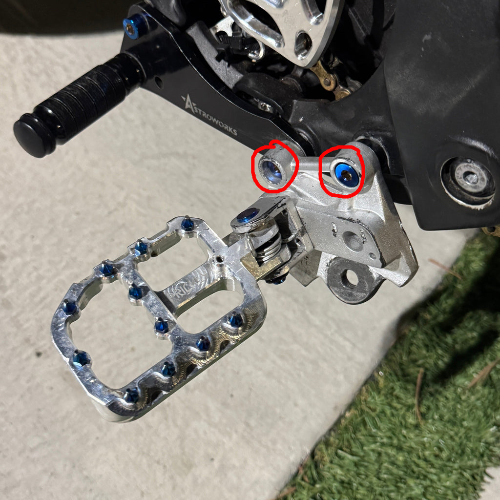 Titanium Peg Mount/Bracket Bolts (All Emoto)